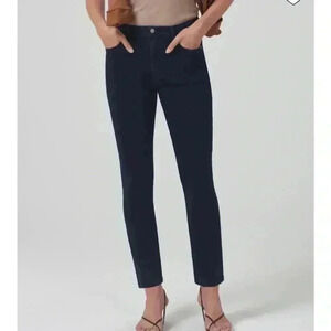 Citizens of Humanity Olivia High Rise Slim Ankle Navy Blue Corduroy Size 23